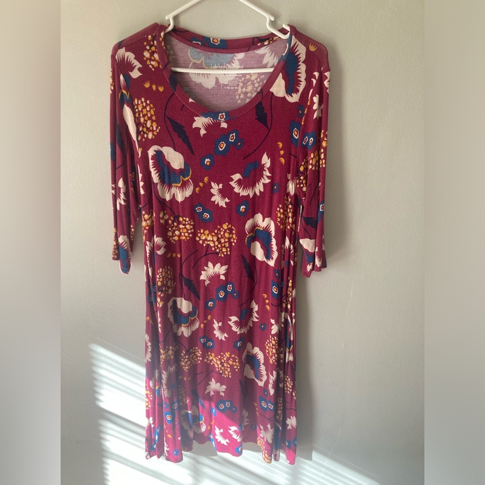 Latched mama 3/4 sleeve nursing dress